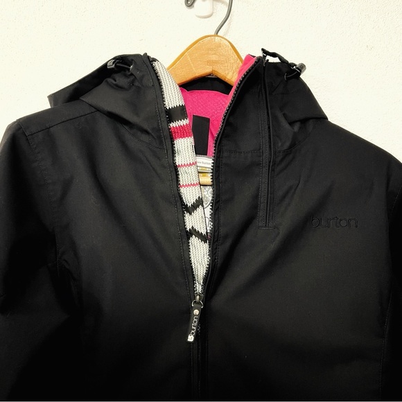 Burton Ladies Black and Pink Snowboard Winter Snow Coat Jacket Size Large - Picture 4 of 11